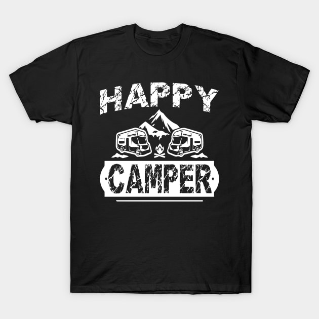 Happy Camper - Camping T-Shirt for Men, Women, and Kids T-Shirt by andrelisser